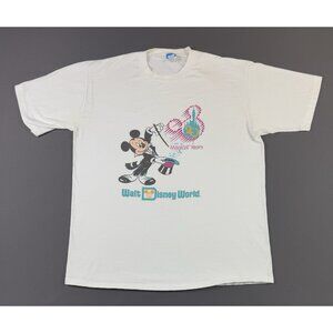 Rare Vintage 90s Walt Disney World Mickey Mouse 20 Magical Years Promo Fits XL